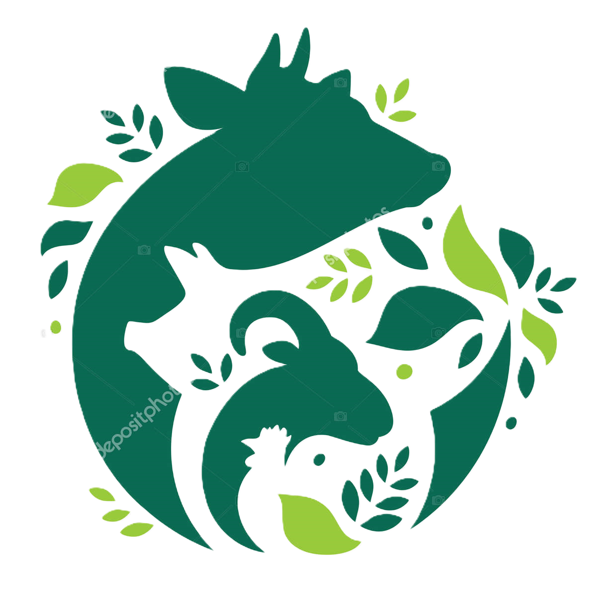 depositphotos_262327864 stock illustration farm animals logo
